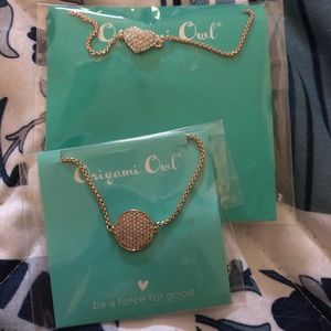 Origami owl necklace and bracelet